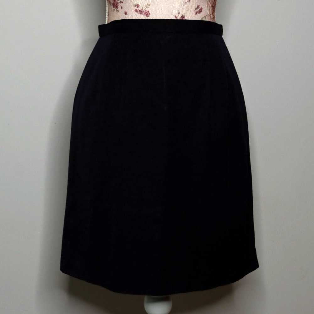 CRISCA by ESCADA Dark Navy Blue Pencil Skirt